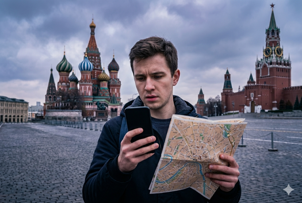 V moskve vypli internet. Ľudia kupujú papierové mapy. Čo sa tam deje?