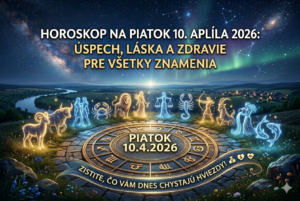 Horoskop na piatok 10. apríla 2026: Toto znamenie ukončí týždeň veľkolepým úspechom